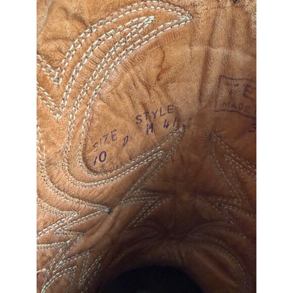 Vintage 80's Texas Brand Mens Western Boot Size 10D Leather - Picture 7 of 16